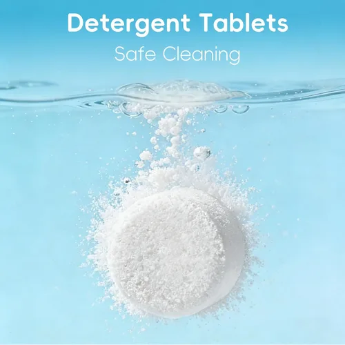Vista 4 de Tabletas detergentes para lavar botellas, 120 tabletas de jabón detergentes universales, bloque de lavado de limpieza profunda, compatible con todas
