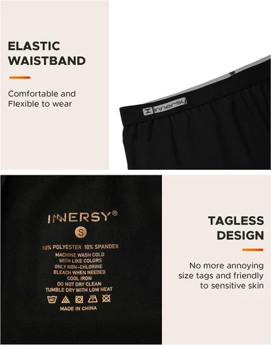 Vista 5 de INNERSY Leggings térmicos para mujer, ropa interior ligera, pantalones largos de capa base
