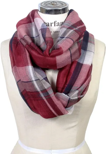 Vista 7 de Bufandas de moda a cuadros y cuadros Infinity de Scarfand's Tartan