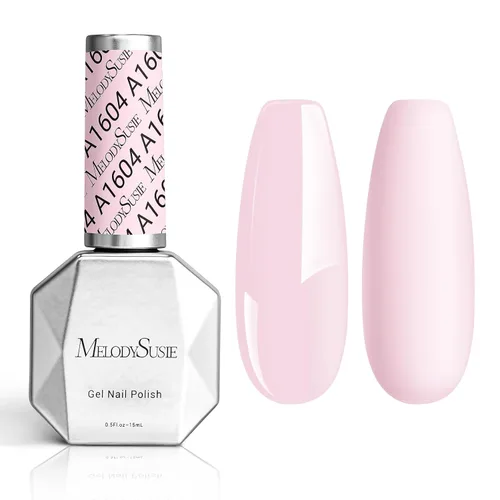 Vista 74 de MelodySusie - Esmalte de uñas en gel con brillo perla rosa brillante, 0.5 fl oz, efecto hilo, con acabado de concha rosa brillante, UV LED