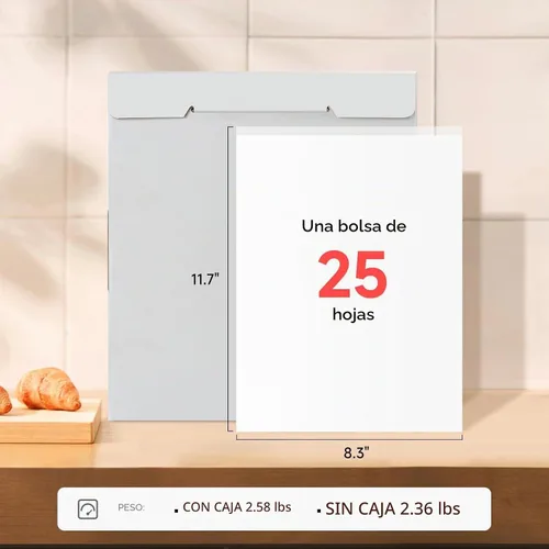 Vista 6 de Papel comestible tamaño A4 11.7" x 8.3", 25pcs