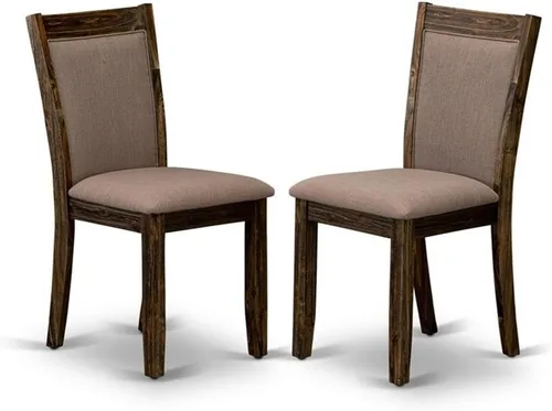 Vista 15 de East West Furniture MZC0T01 Monza Parson - Sillas de comedor tapizadas de tela de lino crema, juego de 2, lino cepillado blanco