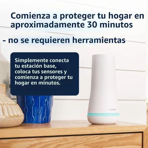 Vista 3 de SimpliSafe - Sistema de seguridad para el hogar inalámbrico de 9 piezas con cámara HD - Supervisión profesional opcional 24/7 - Sin contrato