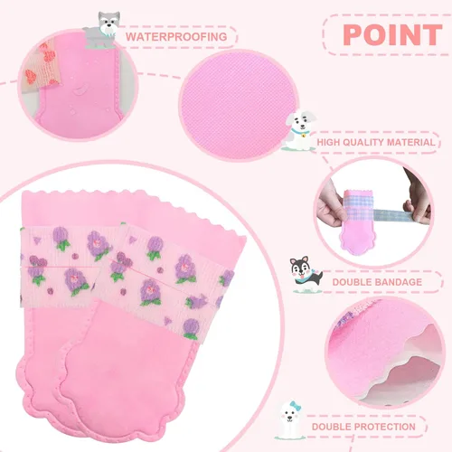 Vista 3 de 20 zapatos para perro, zapatos transpirables de doble capa para perro, protector de pata de perro, botines para perro para evitar lamer, botines