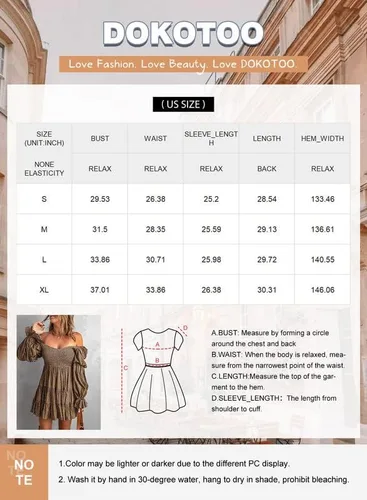 Vista 5 de Dokotoo Vestido de otoño 2024 para mujer, elegante, hombros descubiertos, cuello en V, manga larga, volantes, mini vestidos cortos para patinadora
