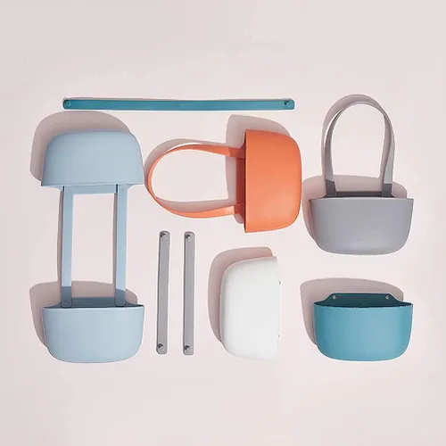 Vista 7 de Soporte de esponja para fregadero de cocina, organizador de esponja para fregadero de cocina, organizador de fregadero de cocina (azul)