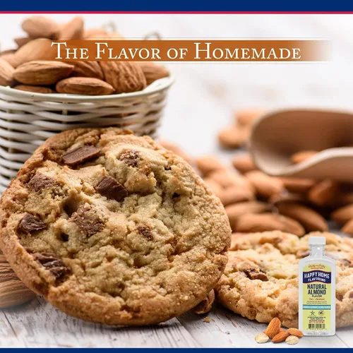 Vista 6 de Happy Home Sabor natural de almendras, sin alcohol, certificado Kosher, 7 onzas.