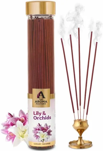 Vista 15 de The Aroma Factory Agarbatti for Pooja, Attar Jannat Ul Firdaus Perfume Varillas de incienso, sin carbón y bajo contenido de humo, Agarbatti