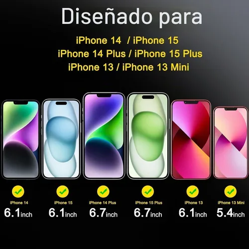 Vista 2 de Ferilinso Protector de lente de cámara para iPhone 14, iPhone 15, iPhone 14 Plus, iPhone 15 Plus, protector de lente para iPhone 13 13 Mini