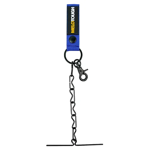 Vista 2 de MELOTOUGH Tanga de cinta para cinturón de herramientas, cintura electricistas, cadena con llavero y gancho de gatillo, color azul, 1 paquete