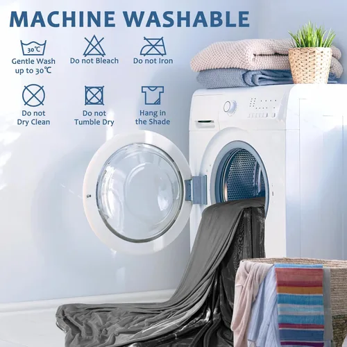 Vista 16 de Marchpower - Manta de enfriamiento para niños que duermen con calor, manta de lana fresca Arc-Chill con diseño de doble cara, fibra de enfriamiento