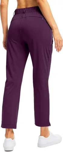 Vista 3 de Pantalones de golf para mujer con bolsillos con cremallera, pantalones elásticos 78, pantalones deportivos casuales para el trabajo, pantalones
