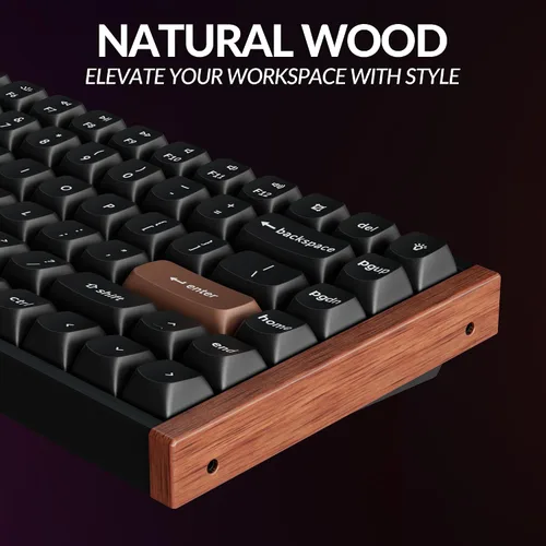 Vista 4 de Keychron Teclado mecánico inalámbrico personalizado K2 HE Rapid Trigger con efecto Hall Gateron interruptor magnético de doble riel, QMK 2.4 GHz