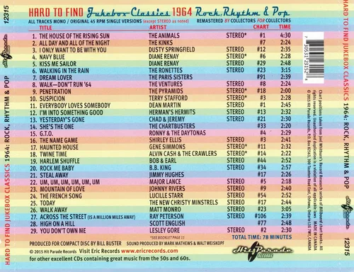 Vista 2 de Hard to Find Jukebox Classics 1964 Rock, Rhythm & Pop Various
