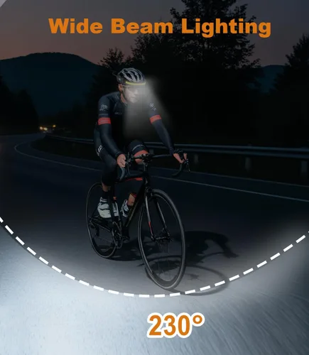 Vista 2 de Linterna frontal recargable, luz LED de haz ancho de 230° de 1500 lm con pantalla digital de batería, linterna impermeable para camping, senderismo
