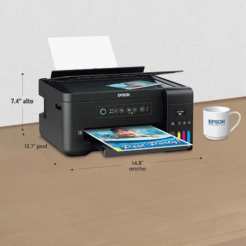 Vista 7 de Epson Expression ET-2700 EcoTank Impresora inalámbrica a color todo en uno Supertank con escáner y copiadora, grande
