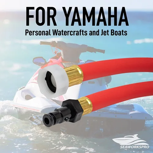 Vista 6 de Kit adaptador de manguera de descarga para Yamaha Waverunner Jet Ski PWC, rojo