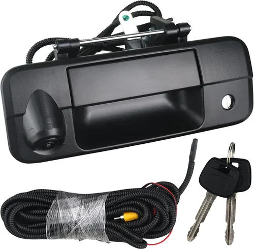 Vista 3 de Osompar Manija de portón trasero con cámara de respaldo y cilindro de cerradura con llave Compatible con Toyota Tundra 2007-2013 Manija de puerta