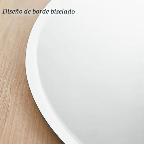 Vista 5 de Espejo de pared sin marco en forma de nube, 20 x 28 pulgadas, espejo de tocador con borde biselado