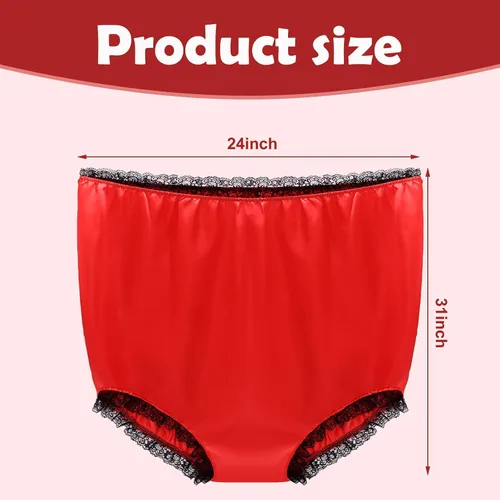 Vista 2 de Adnee Paquete de 2 calzones de Navidad Big Mama Bragas de gran tamaño para abuelita Ropa interior grande regalo de broma para mujeres y hombres
