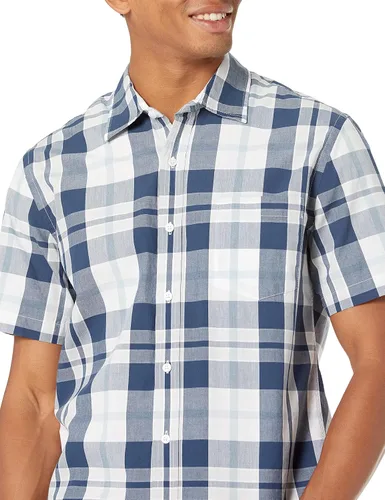 Vista 3 de Tienda Essentials Men's Slim-Fit Short-Sleeve Poplin Shirt