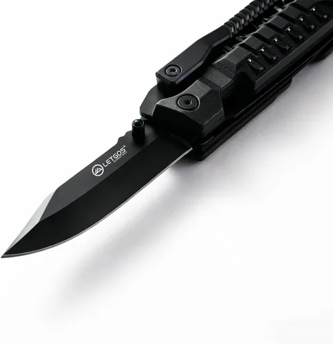 Vista 9 de Cuchillo multibolsillo, 22 en 1, herramientas EDC de equipo de supervivencia con funda de nailon, emergencia, campamento, senderismo, caza, regalo