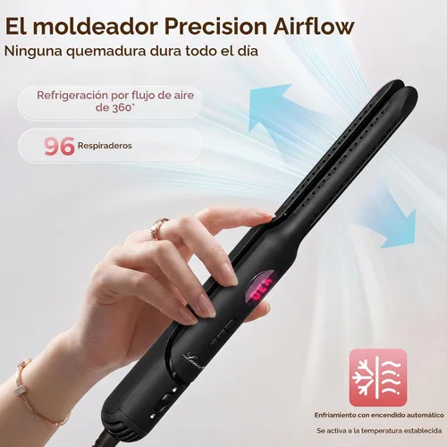 Vista 2 de Lanvier Moldeador de flujo de aire, rizador fresco para cabello corto Pixie Negro