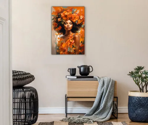 Vista 273 de Arte de pared afroamericano, decoración de rey y reina bailarín negro para sala de estar, arte de pareja de amor negro para dormitorio, lienzo