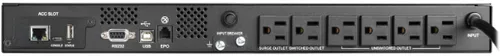 Vista 2 de Tripp Lite UPS Smart 500VA 300W Montaje en rack USB DB9 WEBCARDLX 6 Tomacorrientes 1URM (SMART500RT1UN)