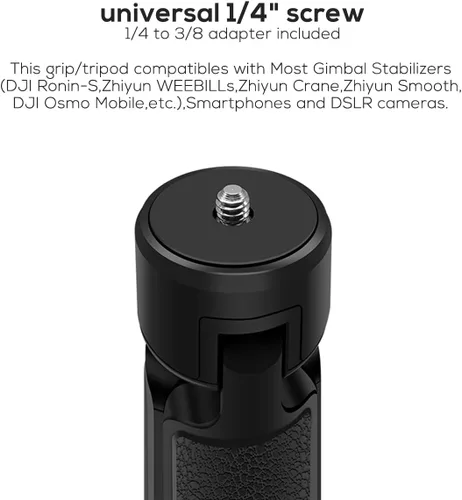 Vista 2 de Agarre de mango extendido/trípode 2 en 1 para estabilizador de cardán, soporte de trípode de mesa y agarre de mango para DJI Ronin-S, Zhiyun