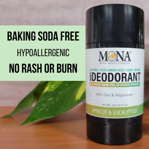 Vista 3 de MONA Brands - Desodorante natural para hombres sin aluminio, hipoalergénico, desodorante de magnesio para pieles sensibles, absorbe el sudor,