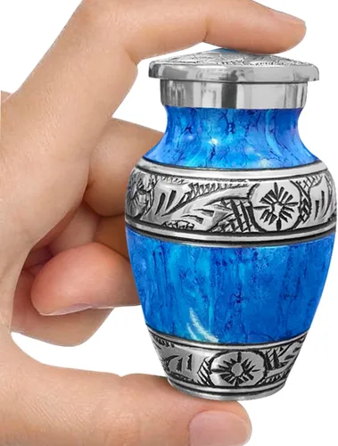 Vista 12 de Urna Negra de Acuarela para Cenizas de Adulto Masculino – Grandes Urnas de Cremación para Cenizas Humanas – Urna Funeraria Conmemorativa