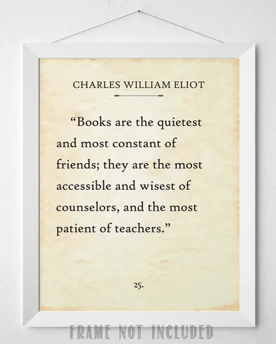 Vista 9 de Charles William Eliot - Póster motivacional de página de libro antiguo, arte inspirador para el hogar y la biblioteca, regalo para fanáticos