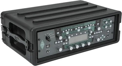 Vista 7 de SKB Estuche Roto Rack 4U Poco Profundo – Protector de equipo de polietileno duradero, apilable, impermeable con pestillos giratorios y patas de goma