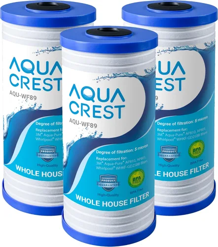 Vista 12 de AQUA CREST FXHTC - Filtro de agua para toda la casa de 5 micrones, 10 x 4.5 pulgadas, repuesto para GE® FXHTC, GXWH40L, fontanero americano W10-PR