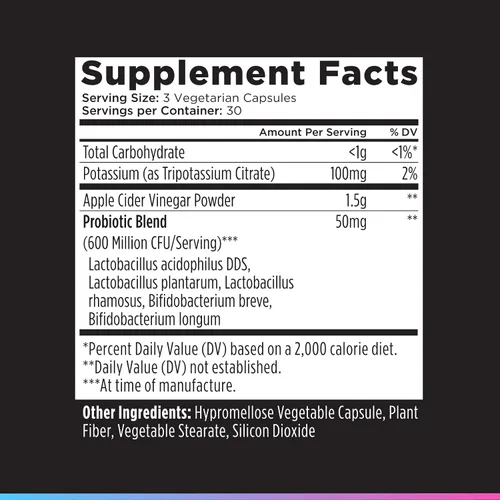 Vista 7 de Livingood Daily Cápsulas de vinagre de sidra de manzana con la madre (1500 mg) – Pastillas ACV con probióticos y potasio para mujeres y hombres