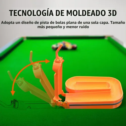 Vista 3 de Estante de bolas de piscina de precisión: herramienta de entrenamiento de billar impresa en 3D para una práctica consistente, crea triángulo