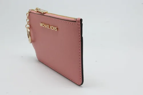 Vista 5 de MICHAEL KORS JET SET VIAJE PEQUEÑO POUCH TOP ZIP MONEDA CON PORTABIDE CARTERA DE PIEL PRIMROSE, Small 3