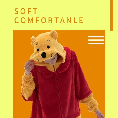 Vista 8 de COSUSKET Snug Fit Unisex Adult Onesie Pajamas Flannel Cosplay Animal One Piece Halloween Costume Sleepwear Homewear