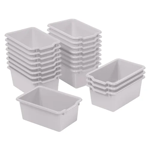 Vista 14 de ECR4Kids Cubo de almacenamiento frontal con cucharada, organización multiusos, surtido, 20 piezas Durable plastic, GREENGUARD Gold Certified, 1.2