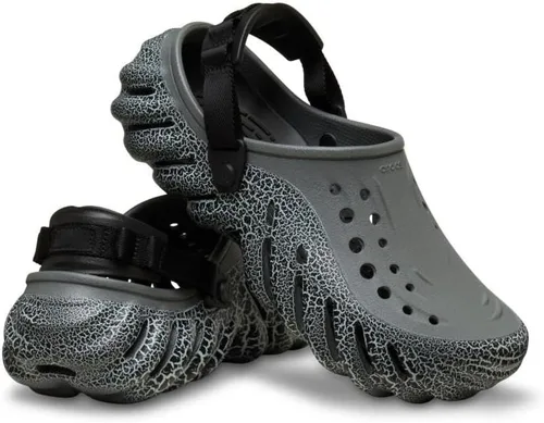 Vista 4 de Crocs Zuecos Echo Crackle gris pizarra para hombre