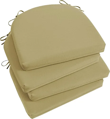 Vista 31 de Basic Beyond Juego de 4 cojines para sillas de exterior, cojines de exterior para muebles de patio, cojines resistentes al agua para sillas de patio
