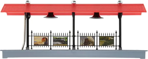 Vista 2 de Lionel O Gauge - Plataforma iluminada de estación de tren, accesorio de tren con luces LED, decoración de diseño de tren, 14+