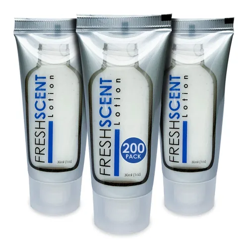 Vista 8 de Freshscent Loción 1oz (100 Pack) Tamaño de viaje del hotel, Amenidades a granel y artículos de tocador para la hospitalidad