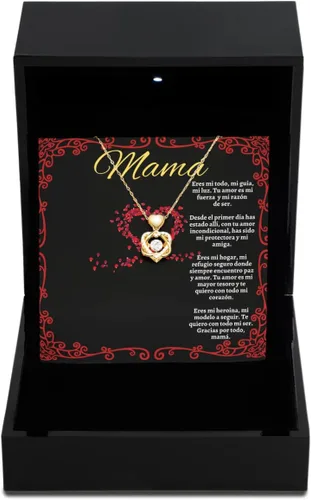 Vista 10 de Para mi mamita cadena para el amor de mi vida, regalo de mama, collar personalizado