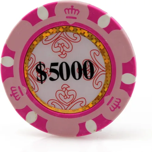 Vista 7 de Versa Games Monte Carlo - Fichas de póquer de arcilla de 0.48 oz de peso, paquete de 50 unidades (elegir colores)