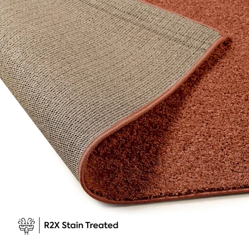 Vista 8 de Ambiant Alfombras de Área de Color Sólido Aptas para Mascotas Óxido - 2' Redonda, Interior, Resistente a Manchas y Decoloración, Perfecta para Sala