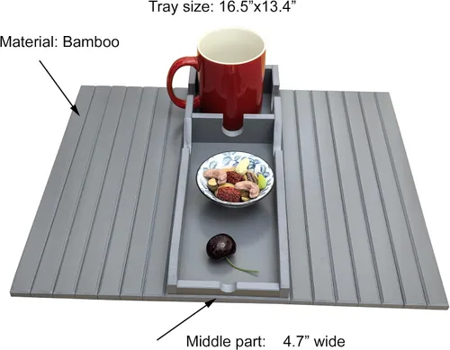 Vista 4 de Soporte para tazas de sofá, mesa de sofá para sofá, mesa de reposabrazos, mesa portátil, mesas de bandeja y mesas auxiliares para espacios pequeños.
