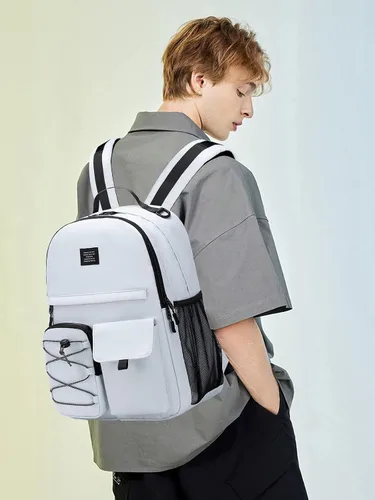 Vista 7 de Lohol - Mochila casual para hombres y mujeres, elegante mochila con compartimento para portátil de 15 pulgadas para la escuela, el trabajo