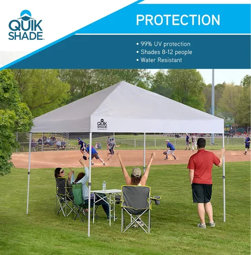 Vista 2 de Quik Shade Commercial C100 10x10 pies Toldo instantáneo con panel de pared–color blanco